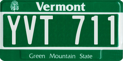VT license plate YVT711