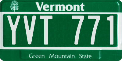 VT license plate YVT771