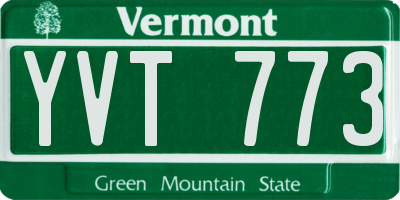 VT license plate YVT773