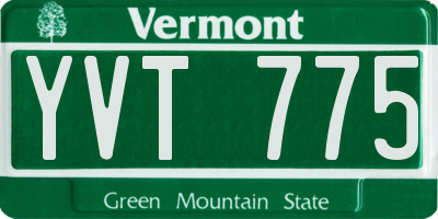 VT license plate YVT775