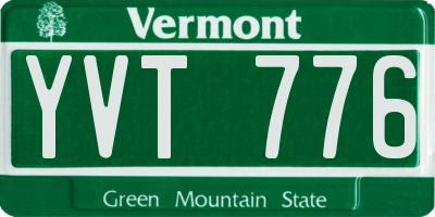 VT license plate YVT776