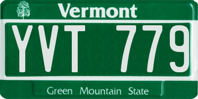 VT license plate YVT779