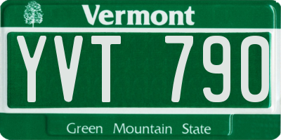 VT license plate YVT790