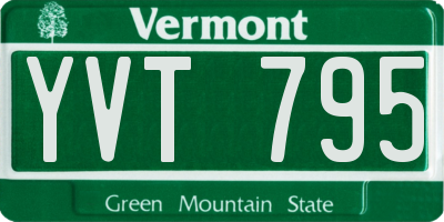 VT license plate YVT795