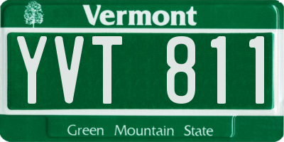 VT license plate YVT811
