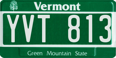 VT license plate YVT813