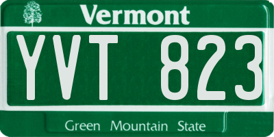 VT license plate YVT823