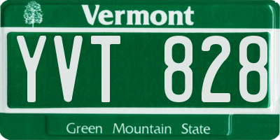 VT license plate YVT828