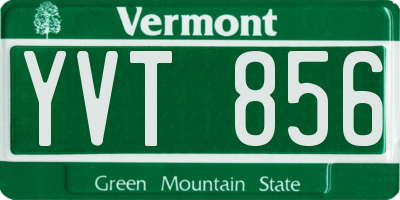 VT license plate YVT856