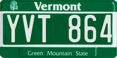 VT license plate YVT864