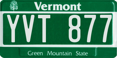 VT license plate YVT877