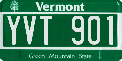 VT license plate YVT901