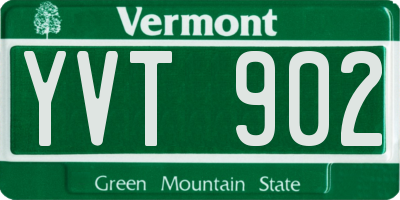VT license plate YVT902