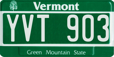 VT license plate YVT903