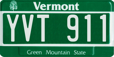 VT license plate YVT911