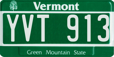 VT license plate YVT913