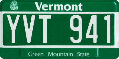 VT license plate YVT941