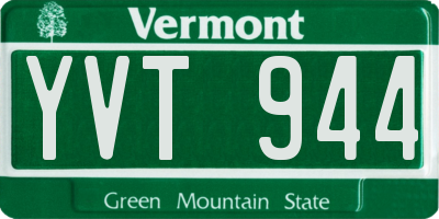 VT license plate YVT944