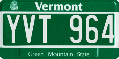 VT license plate YVT964
