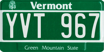 VT license plate YVT967