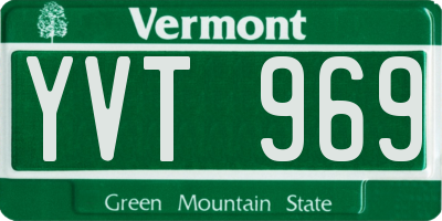 VT license plate YVT969
