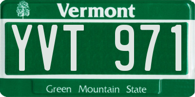 VT license plate YVT971