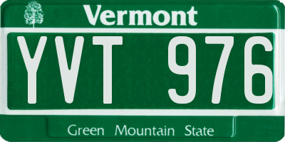 VT license plate YVT976