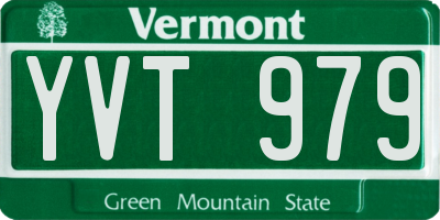 VT license plate YVT979