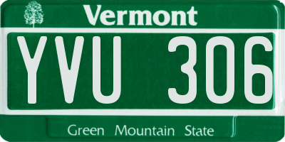 VT license plate YVU306