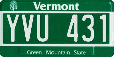 VT license plate YVU431