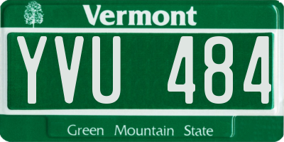 VT license plate YVU484
