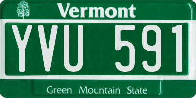 VT license plate YVU591