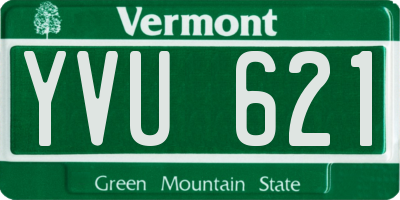 VT license plate YVU621