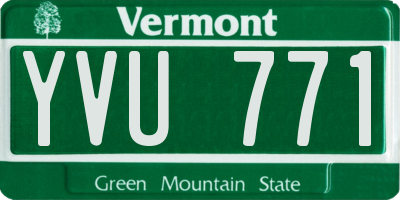 VT license plate YVU771