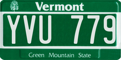 VT license plate YVU779
