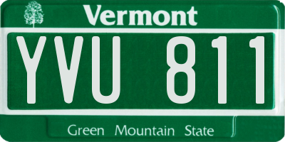 VT license plate YVU811