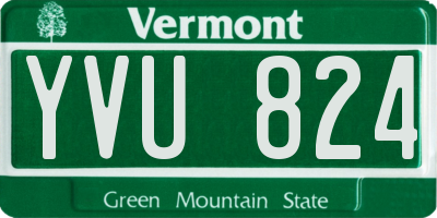 VT license plate YVU824