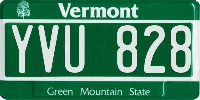 VT license plate YVU828