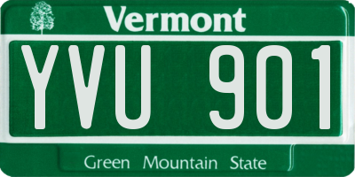 VT license plate YVU901