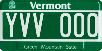 VT license plate YVV000