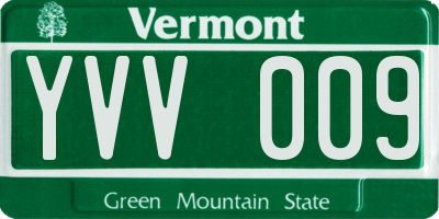 VT license plate YVV009