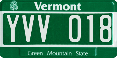VT license plate YVV018