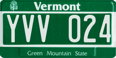VT license plate YVV024