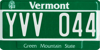VT license plate YVV044