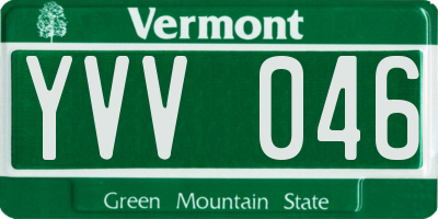 VT license plate YVV046