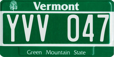 VT license plate YVV047