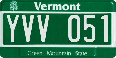 VT license plate YVV051