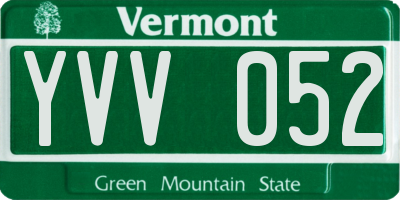 VT license plate YVV052