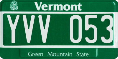VT license plate YVV053