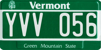 VT license plate YVV056